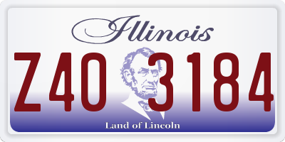 IL license plate Z403184