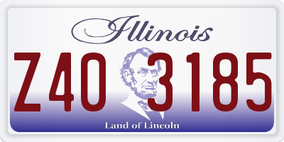 IL license plate Z403185