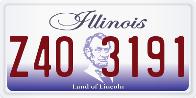 IL license plate Z403191