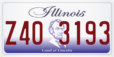 IL license plate Z403193
