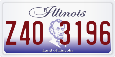 IL license plate Z403196