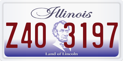 IL license plate Z403197