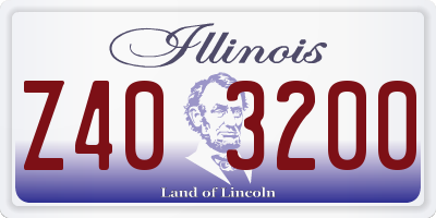 IL license plate Z403200