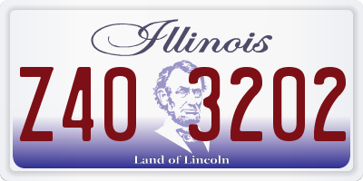 IL license plate Z403202