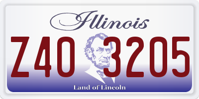 IL license plate Z403205