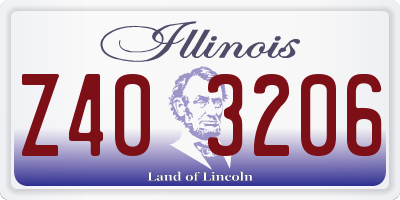 IL license plate Z403206