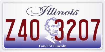 IL license plate Z403207