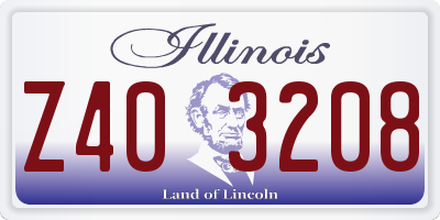 IL license plate Z403208
