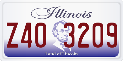 IL license plate Z403209