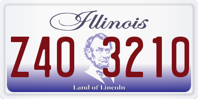 IL license plate Z403210
