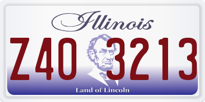 IL license plate Z403213