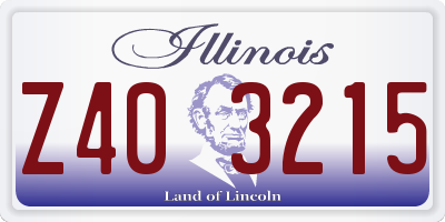 IL license plate Z403215