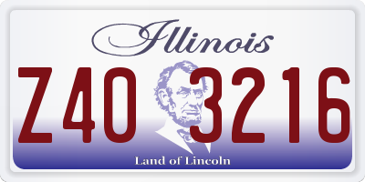 IL license plate Z403216