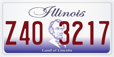 IL license plate Z403217