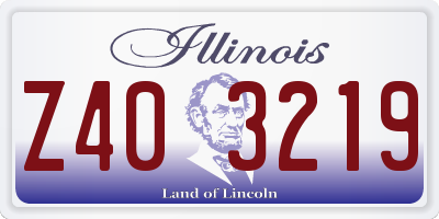 IL license plate Z403219