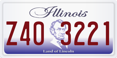 IL license plate Z403221