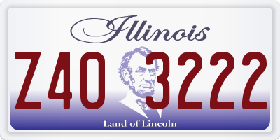 IL license plate Z403222