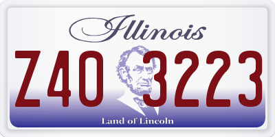 IL license plate Z403223