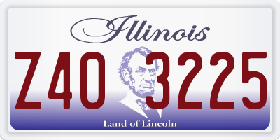 IL license plate Z403225