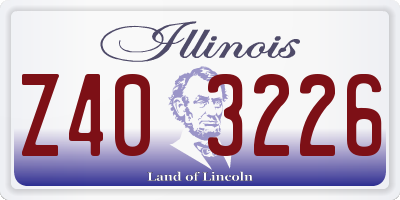 IL license plate Z403226