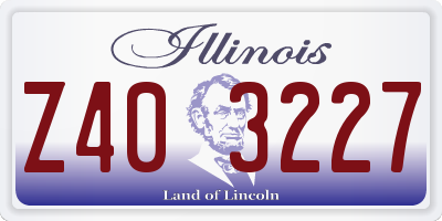 IL license plate Z403227