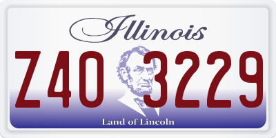IL license plate Z403229