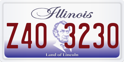 IL license plate Z403230