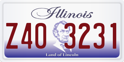 IL license plate Z403231