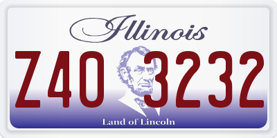 IL license plate Z403232