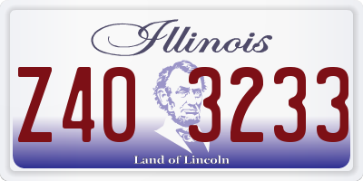IL license plate Z403233