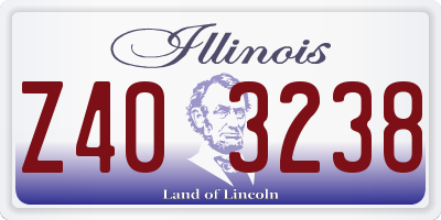 IL license plate Z403238