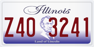 IL license plate Z403241