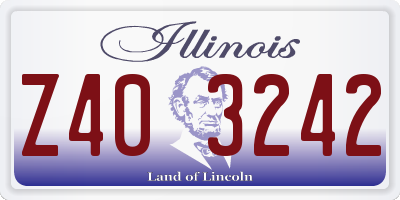 IL license plate Z403242