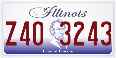 IL license plate Z403243