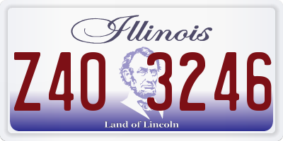 IL license plate Z403246