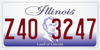 IL license plate Z403247