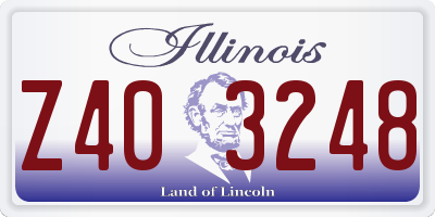 IL license plate Z403248