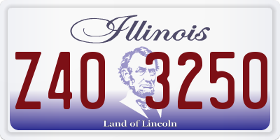 IL license plate Z403250