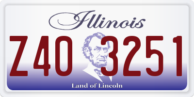 IL license plate Z403251