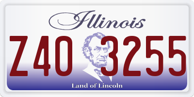 IL license plate Z403255