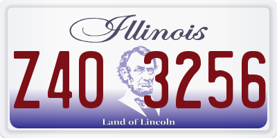 IL license plate Z403256