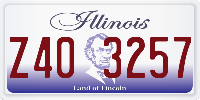 IL license plate Z403257