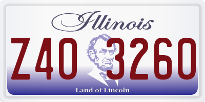 IL license plate Z403260