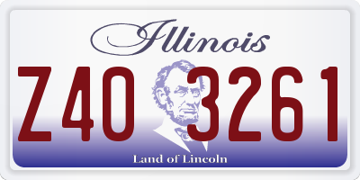 IL license plate Z403261