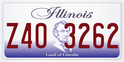 IL license plate Z403262