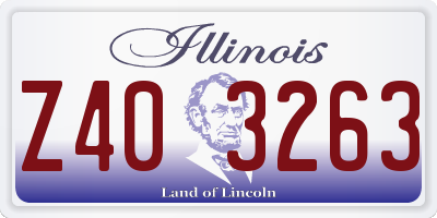 IL license plate Z403263