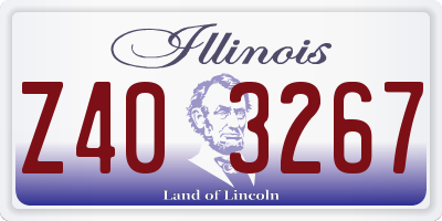 IL license plate Z403267