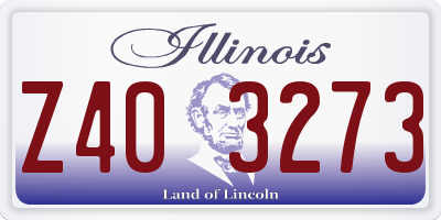 IL license plate Z403273