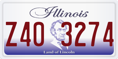 IL license plate Z403274