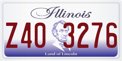 IL license plate Z403276
